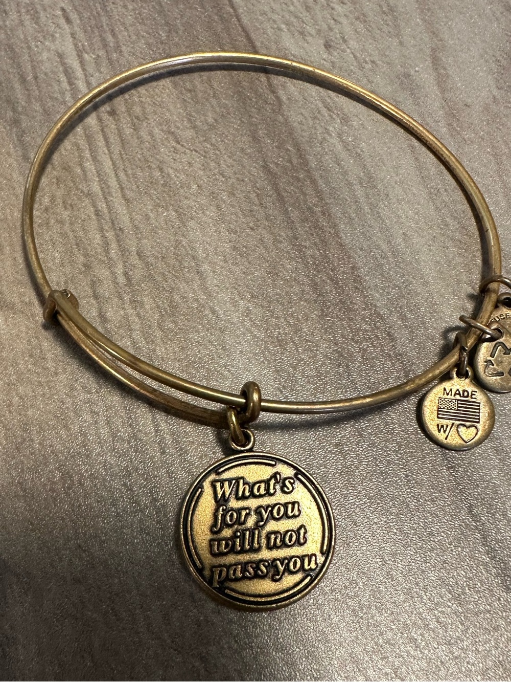 Alex and Ani Gold Bracelet What’s for you‎ will not pass you